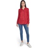 image:imageNautica Womens Button Front Long Sleeve Roll Tab ShirtNew Haute Red Multi