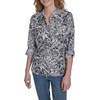 image:imageNautica Womens Button Front Long Sleeve Roll Tab ShirtNight Sky Bright White