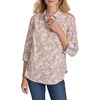 image:imageNautica Womens Button Front Long Sleeve Roll Tab ShirtTigers Eye Bright White