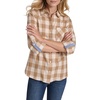 image:imageNautica Womens Button Front Long Sleeve Roll Tab ShirtTigers EyeWhite Swan