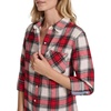 image:imageNautica Womens Button Front Long Sleeve Roll Tab ShirtWhite SwanHaute Red