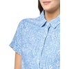 image:imageNautica Womens Button Front Short Sleeve Camp ShirtBlue Haze Multi