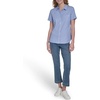 image:imageNautica Womens Button Front Short Sleeve Camp ShirtBlueWhite