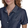 image:imageNautica Womens Button Front Short Sleeve Camp ShirtDark Azure