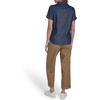 image:imageNautica Womens Button Front Short Sleeve Camp ShirtDark Azure