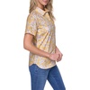 image:imageNautica Womens Button Front Short Sleeve Camp ShirtDeep Maize Multi