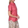 image:imageNautica Womens Button Front Short Sleeve Camp ShirtMineral Red