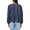 image:imageNautica Womens Long Sleeve Chambray Popover Denim TopDark Azure