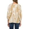 image:imageNautica Womens Long Sleeve Printed Paisley VNeck BlouseRopeIvory