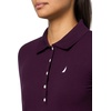 image:imageNautica Womens Long Sleeve Solid Collared Polo ShirtAubergine
