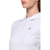 image:imageNautica Womens Long Sleeve Solid Collared Polo ShirtBright White