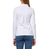 image:imageNautica Womens Long Sleeve Solid Collared Polo ShirtBright White