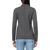 image:imageNautica Womens Long Sleeve Solid Collared Polo ShirtCharcoal Heather