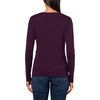 image:imageNautica Womens Long Sleeve Solid Scoop Neck Cotton TShirtAubergine