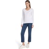 image:imageNautica Womens Long Sleeve Solid Scoop Neck Cotton TShirtBright White