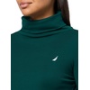 image:imageNautica Womens Long Sleeve Solid Turtleneck ShirtForest