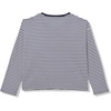 image:imageNautica Womens Long Sleeve Striped Cotton TopNight SkyBright White