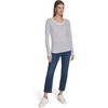 image:imageNautica Womens Long Sleeve Striped Scoop Neck TShirtBright WhiteNight Sky