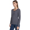 image:imageNautica Womens Long Sleeve Striped Scoop Neck TShirtNight SkyBright White