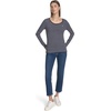 image:imageNautica Womens Long Sleeve Striped Scoop Neck TShirtNight SkyBright White