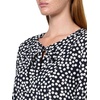 image:imageNautica Womens Popover Long Sleeve Tie Front Woven TopNight SkyIvory