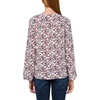 image:imageNautica Womens Printed Long Sleeve Tie Front Woven Popover TopIvory Multi