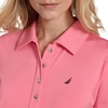 image:imageNautica Womens Short Sleeve Collared Cotton Interlock Soft Touch PoloConfetti