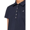 image:imageNautica Womens Short Sleeve Collared Cotton Interlock Soft Touch PoloNight Sky