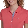 image:imageNautica Womens Short Sleeve Cotton Polo ShirtPeony
