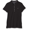 image:imageNautica Womens Short Sleeve Cotton Polo ShirtTrue Black