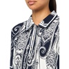 image:imageNautica Womens Short Sleeve Knit Paisley Print Collared PoloNight SkyIvory