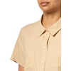 image:imageNautica Womens Short Sleeve Linen Blend Button Up Collared Camp ShirtIrish Cream