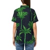 image:imageNautica Womens Short Sleeve Linen Blend Button Up Collared Camp ShirtNight Sky Multi
