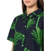 image:imageNautica Womens Short Sleeve Linen Blend Button Up Collared Camp ShirtNight Sky Multi
