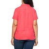 image:imageNautica Womens Short Sleeve Linen Blend Button Up Collared Camp ShirtParadise Pink
