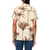 image:imageNautica Womens Short Sleeve Linen Blend Button Up Collared Camp ShirtParchment Multi