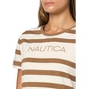 image:imageNautica Womens Short Sleeve Logo Graphic TShirtWhite Swan Multi