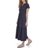 image:imageNautica Womens Short Sleeve Midi Tiered Solid DressNight Sky