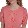 image:imageNautica Womens Short Sleeve Peplum Solid Bow Detail TopBloom