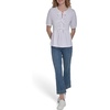 image:imageNautica Womens Short Sleeve Peplum Solid Bow Detail TopBright White