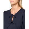 image:imageNautica Womens Short Sleeve Peplum Solid Bow Detail TopNight Sky