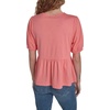 image:imageNautica Womens Short Sleeve Peplum Solid Bow Detail TopPeony