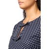 image:imageNautica Womens Short Sleeve Poplin Peplum Tie Front TopNight SkyBright White