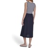 image:imageNautica Womens Sleeveless Midi Mixed Media Striped DressNight Sky Bright White