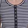 image:imageNautica Womens Sleeveless Midi Mixed Media Striped DressNight Sky Bright White