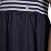 image:imageNautica Womens Sleeveless Midi Mixed Media Striped DressNight Sky Bright White
