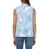 image:imageNautica Womens Sleeveless Pintuck Ruffle Neck Tile Print ShirtIvory Multi