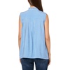 image:imageNautica Womens Sleeveless Pintuck Ruffle Neck Tile Print Striped ShirtPacificBright White