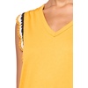 image:imageNautica Womens Solid Cotton VNeck Sleeveless TopGolden Glow