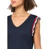 image:imageNautica Womens Solid Cotton VNeck Sleeveless TopNight Sky